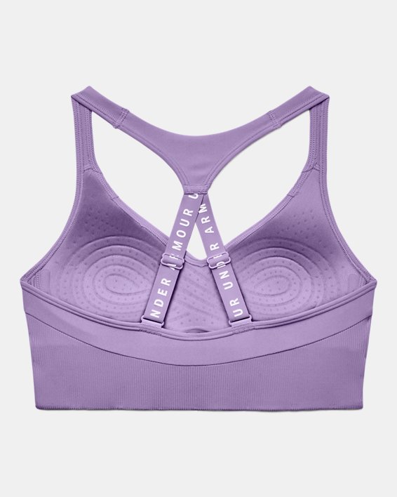 Sujetador deportivo UA Infinity Mid Rib para mujer, Purple, pdpMainDesktop image number 9
